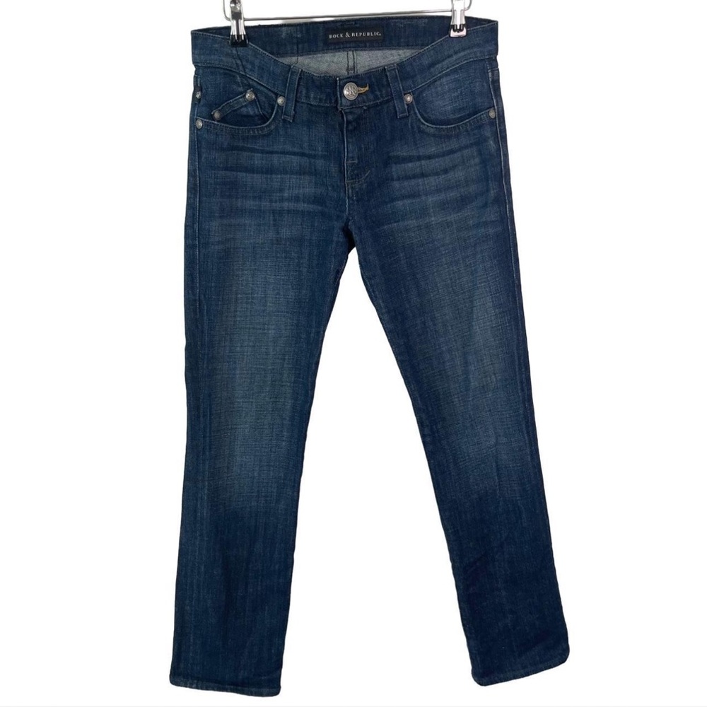 Rock & Republic Stella Dark Blue Straight Jeans